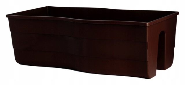 Form-Plastový kvetináč 58,5 cm x 29 x 20 cm plastový, odtiene hnedej a béžovej